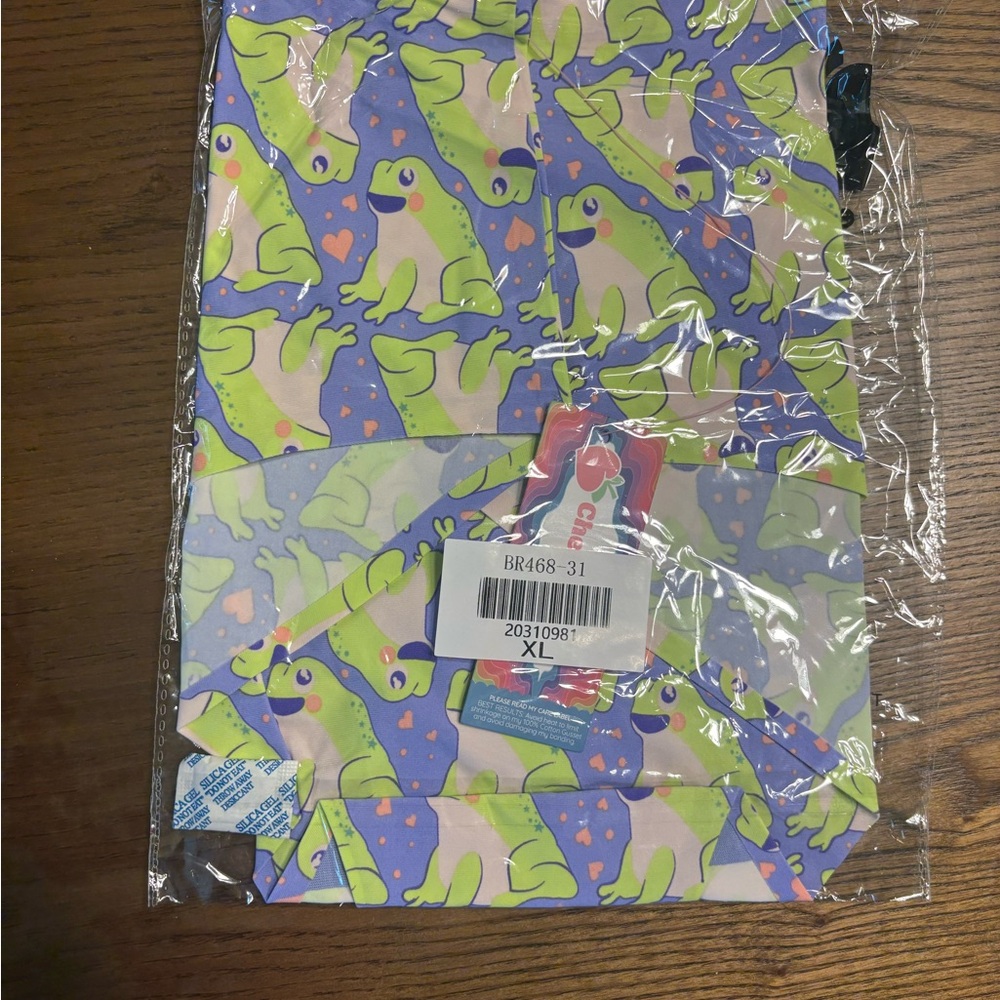 Frog Print Panties - Blue and Green